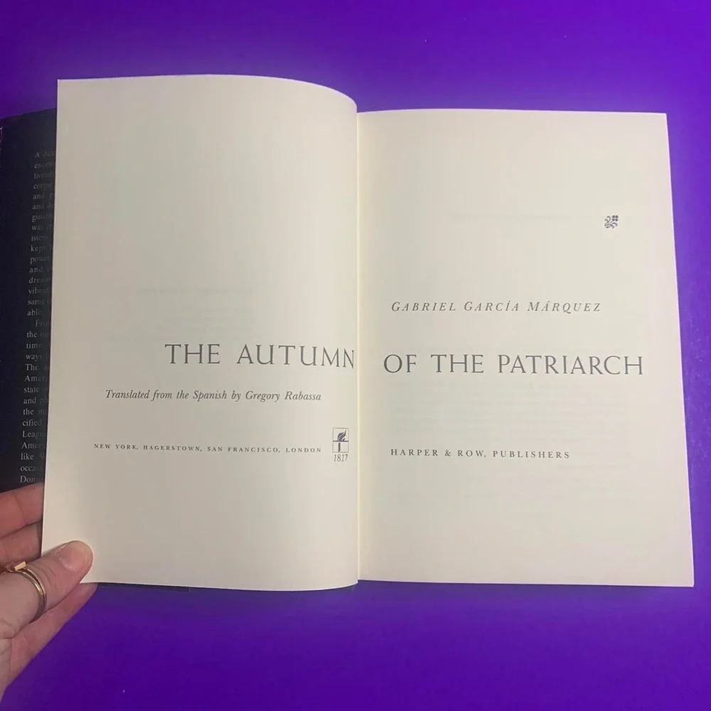 Gabriel Garcia Marquez “The Autumn Of The Patriarch” First American Edition - Picture 5 of 7